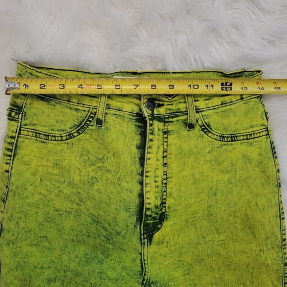Vibrant Electric Green Jeans Size 13 - Picture 8 of 9